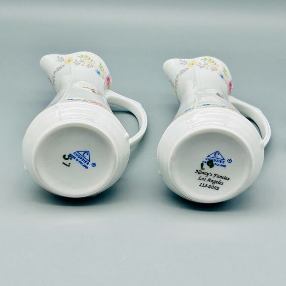 Chodziez Made in Poland Oil and Vinegar Floral Porcelain Cruet Set - Picture 8 of 11